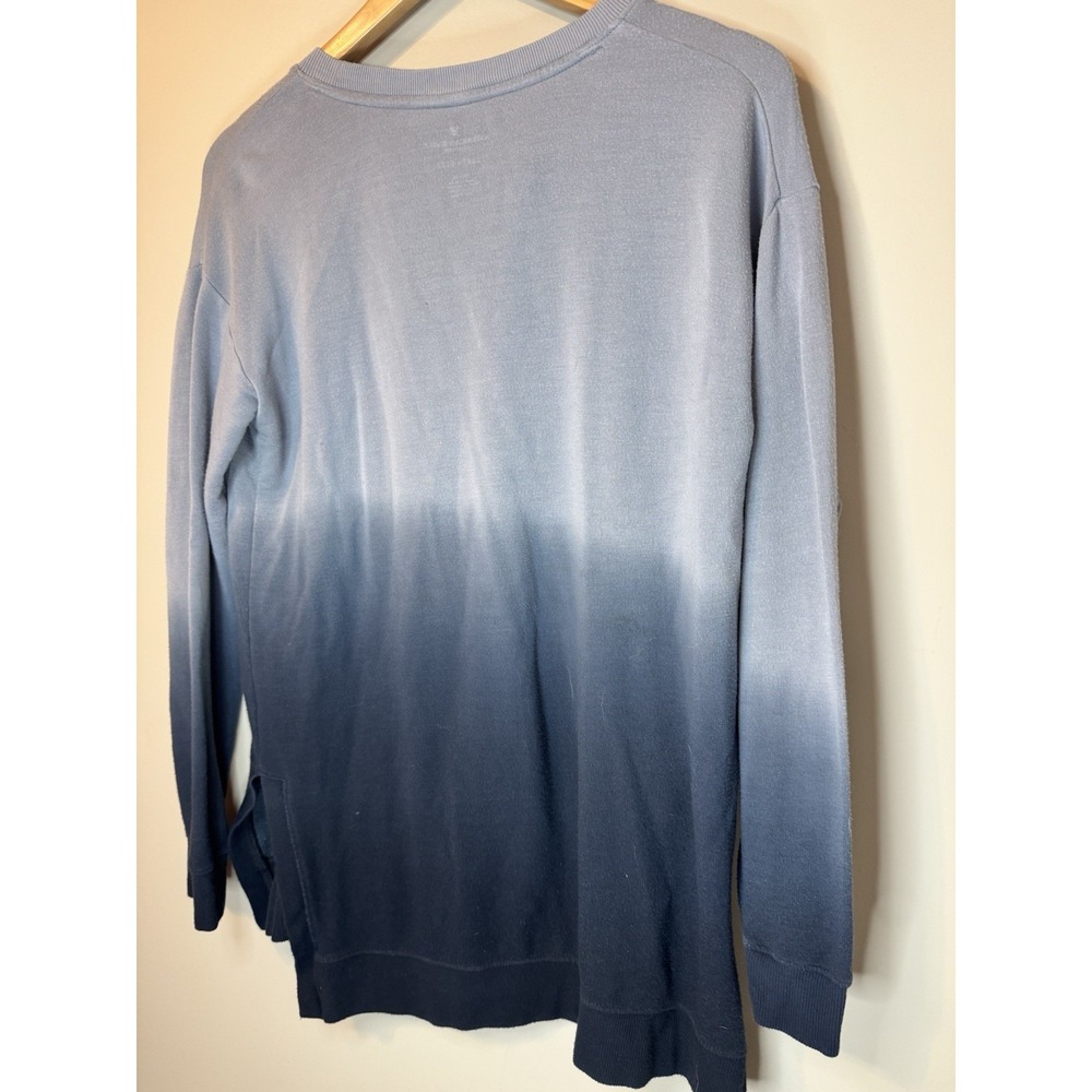 American Eagle Womens Blue Ombre Long Sleeve Sweater With Slit Sides Size Small - Picture 8 of 12